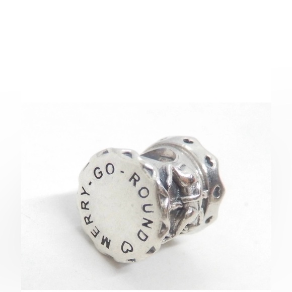 Retired Authentic Pandora 925 Silver/ 14K Gold Accent Carousel Charm 791236 - Picture 2 of 6